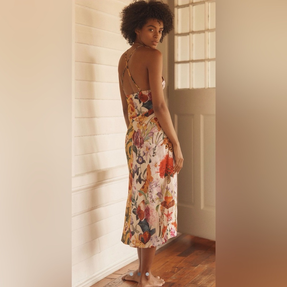 Anthropologie Burcu Korkmazyurek × LyreBird Silky Slip
Midi Dress, MED NWT - Picture 3 of 9